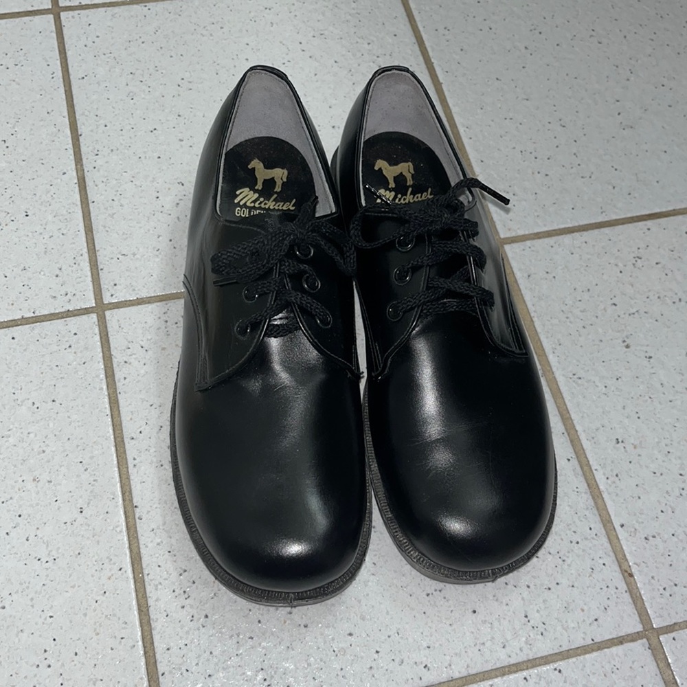 Kids Black Leather School Dress Shoes| Size 3 - Picture 2 of 8